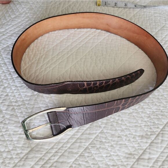 Furla leather silver buckle belt - Picture 1 of 10